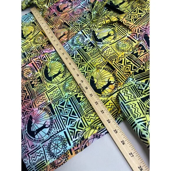 Wet Dog Mens Short Sleeve Hawaiian Shirt 2X‎ Colorful Geometric Tribal Design - Picture 5 of 13